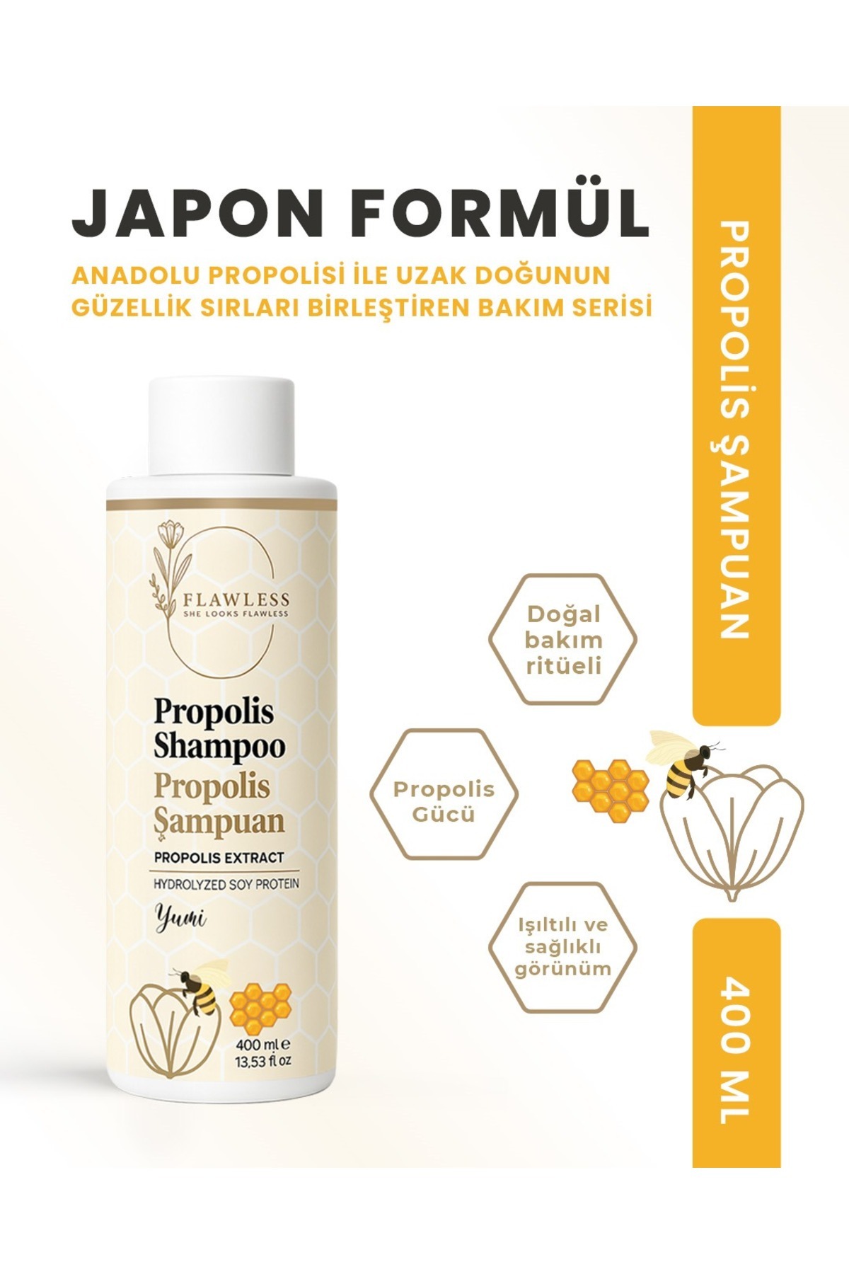 Japon Formüllü Saç Onarım Serisi 3'lü Set-Propolis şampuan Saç maskesi vücut bakım Duş Jeli — FC05 — تصویر 2 از 7