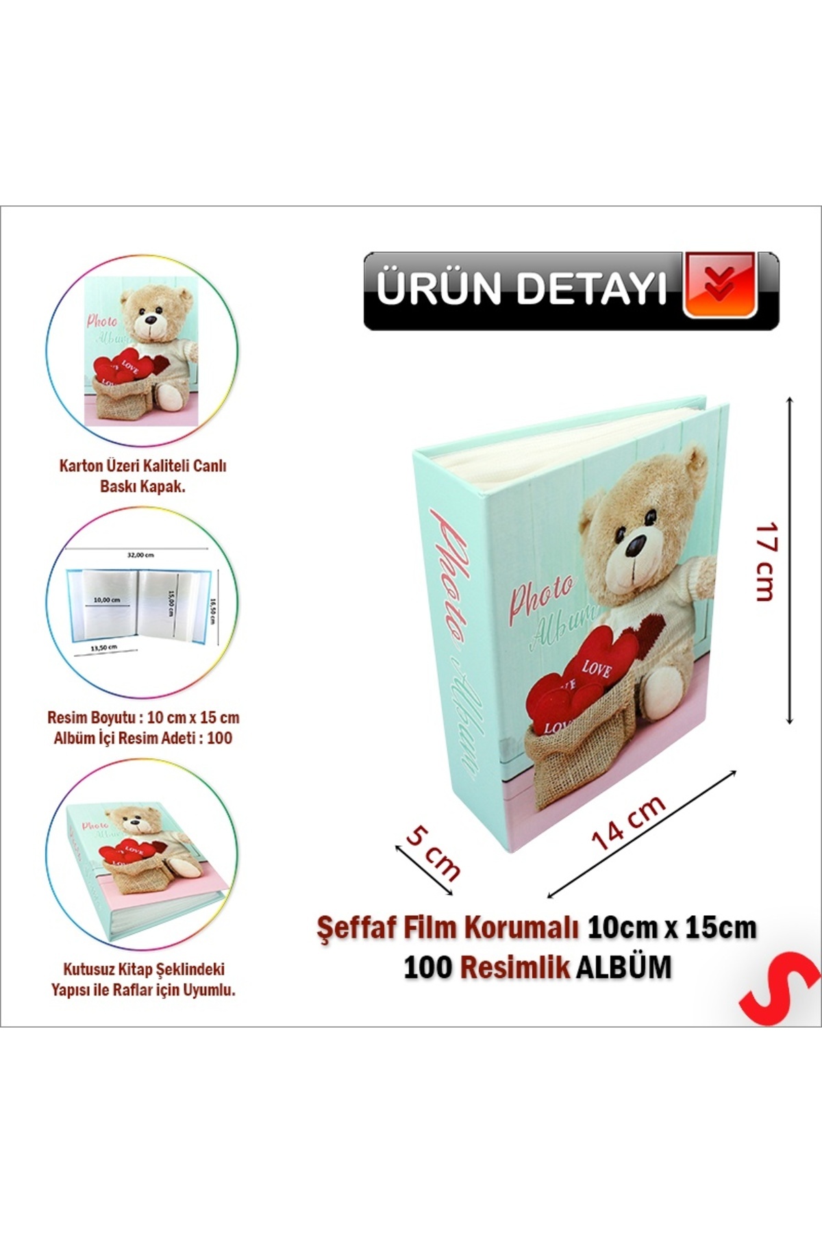 Süsle Baby Party Bebek Fotoğraf Albümü, 10cm x 15cm x 100 Resimlik - Mavi fotoğrafı 2 (önizleme)