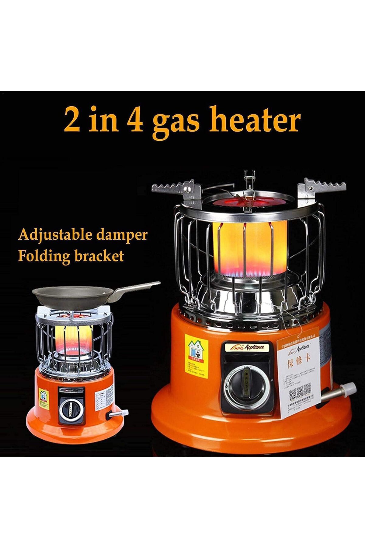 دفاية غاز 2 في 1 ( تدفئة + طبخ\تسخين) محمول لسطح المكتب والمنزل والتخييم