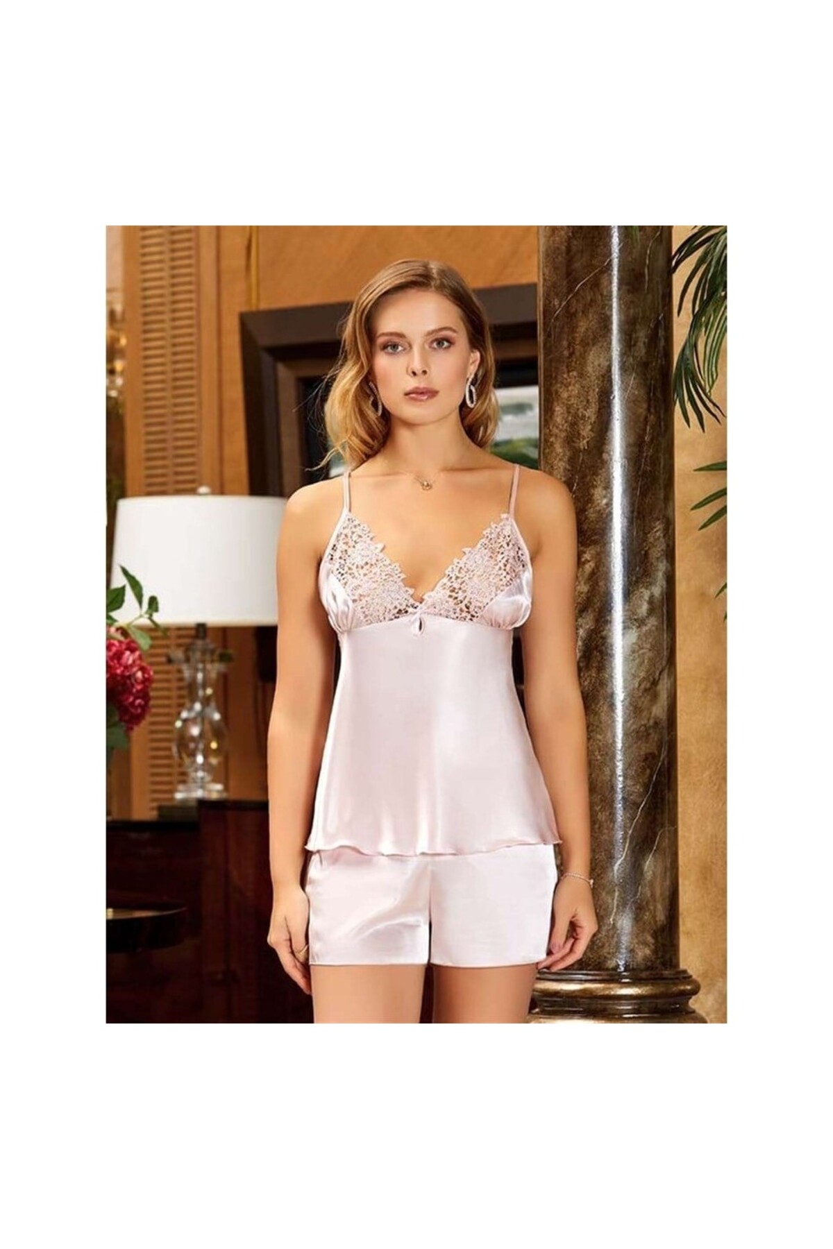 Jeremi 481 Kutulu Ipek Saten Dantelli Çeyizlik Altılı Set