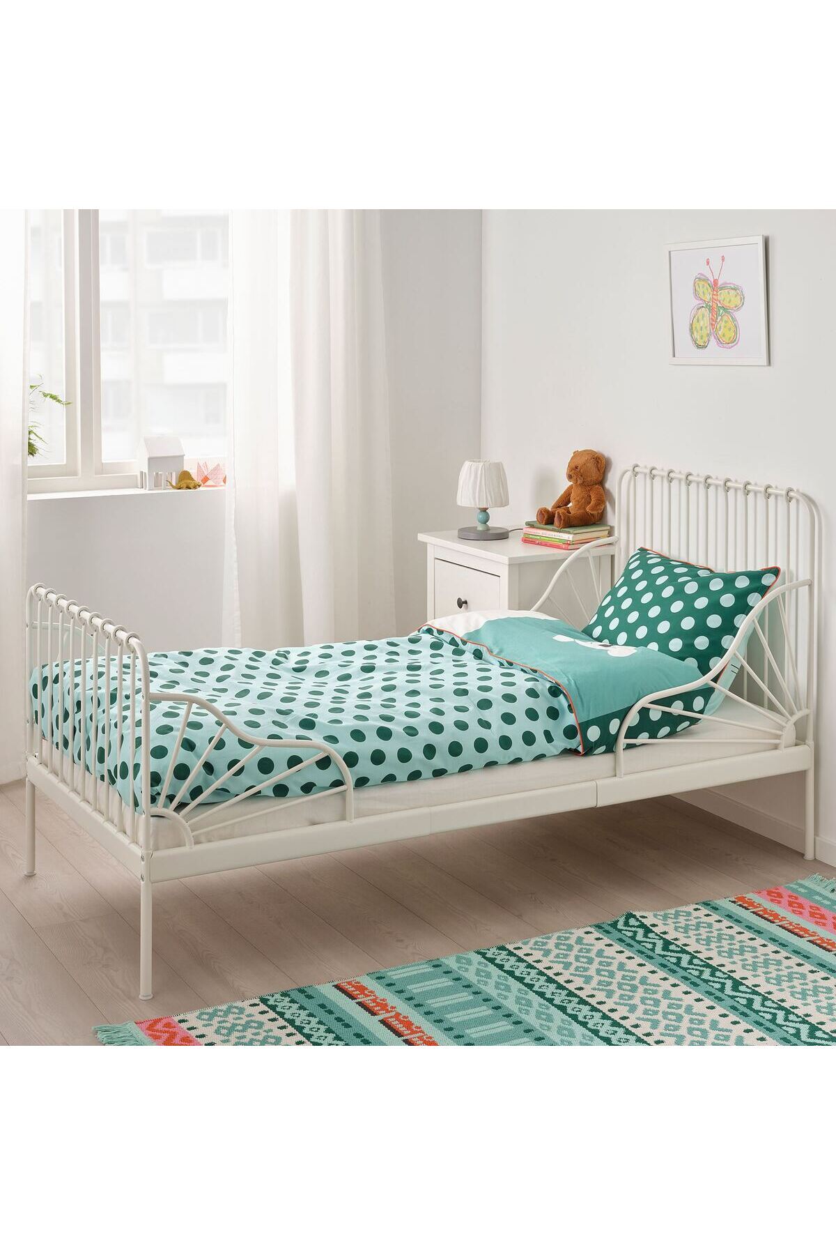 hobiurun Uzayabilen çocuk karyolası, beyaz, 80x200 cm fotoğrafı 4 (önizleme)