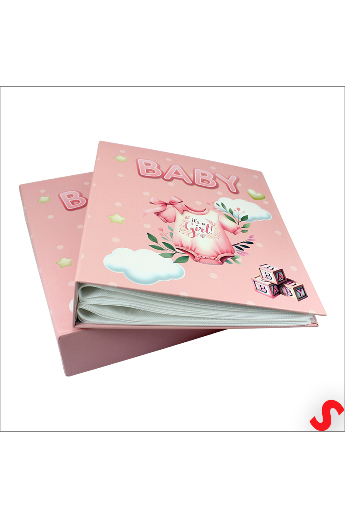 Süsle Baby Party Bebek Fotoğraf Albümü Kutulu, 40 Resimlik - Pembe Tulum fotoğrafı 4 (önizleme)