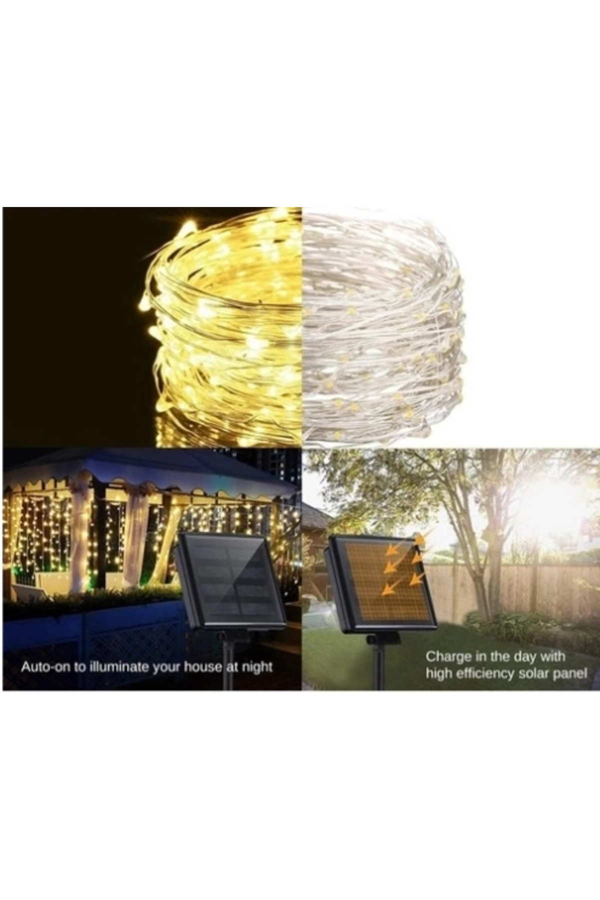 YNT İthalat Solar Peri Led 20m 200 Led Gün Işığı