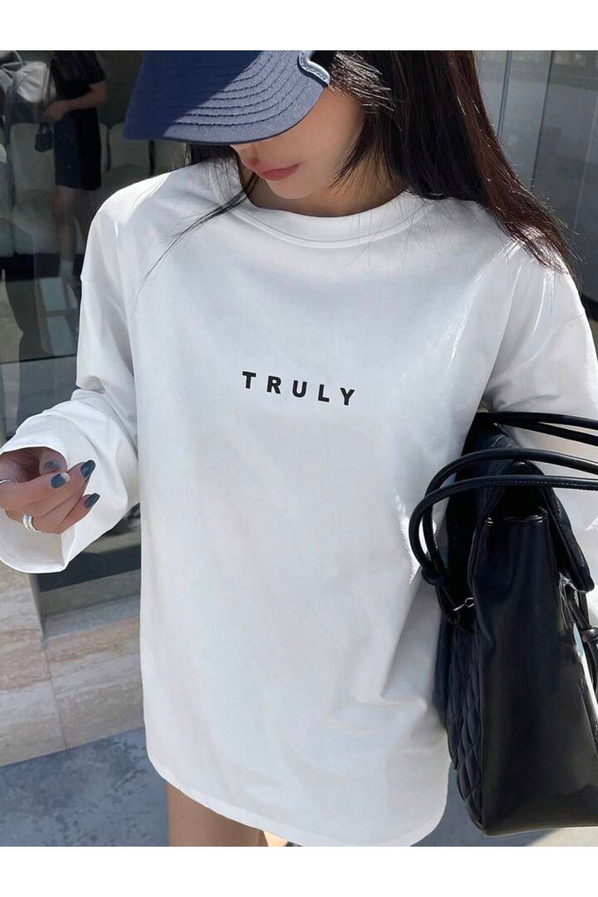 Machetta Kadın Truly Baskılı Uzun Kollu T-shirt görsel 2