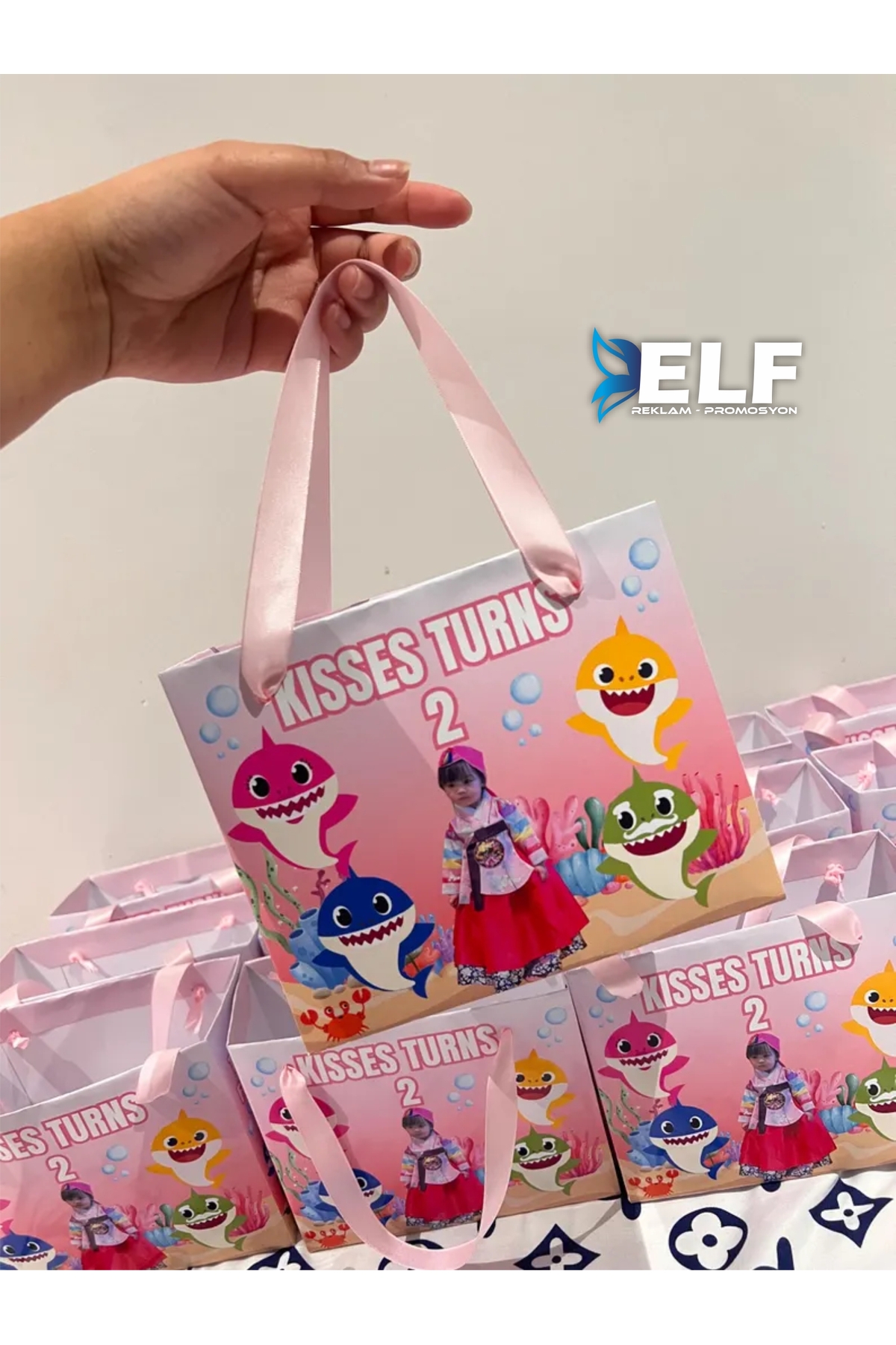 ELF REKLAM Kişiye Özel Çanta Doğum Günü Bride Çanta 5 Adettir fotoğrafı 2 (önizleme)