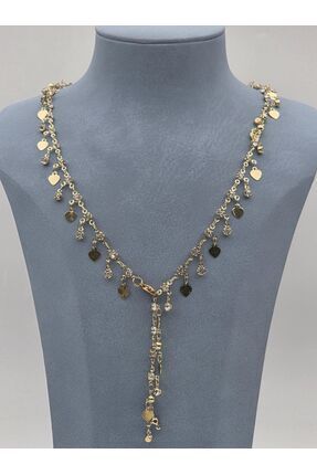 Lumina Jewelry Kalp detaylı sallantılı Y kolye