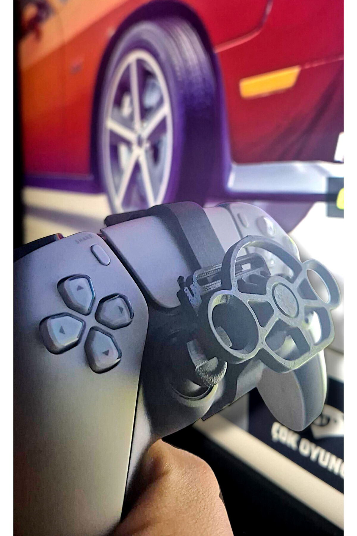 Salıncak Ps5 Oyun Kolu için Mini Direksiyon Siyah (Tam Ölçü Pratik Kullanım)