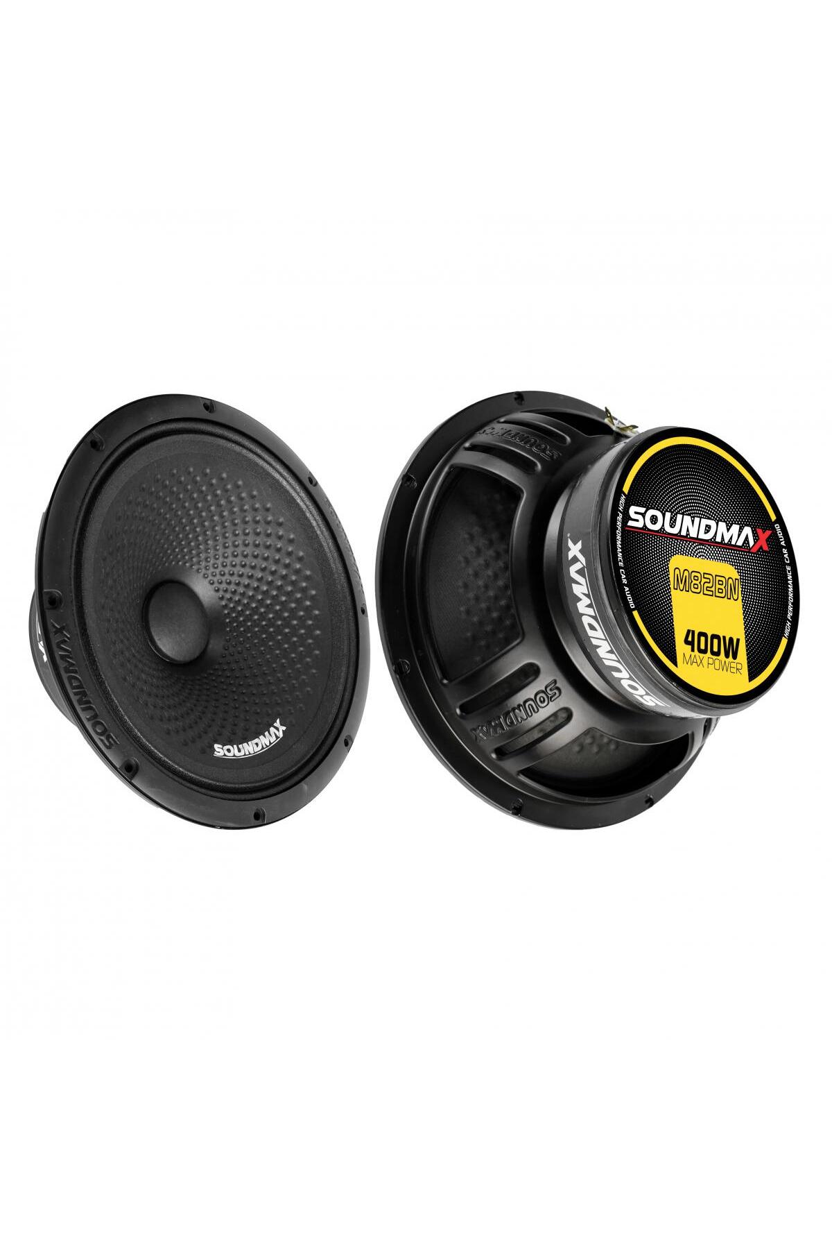 Soundmax Sx-M82BN Çifti 800wat-400w Rms deprem serisi 20 Cm Oto