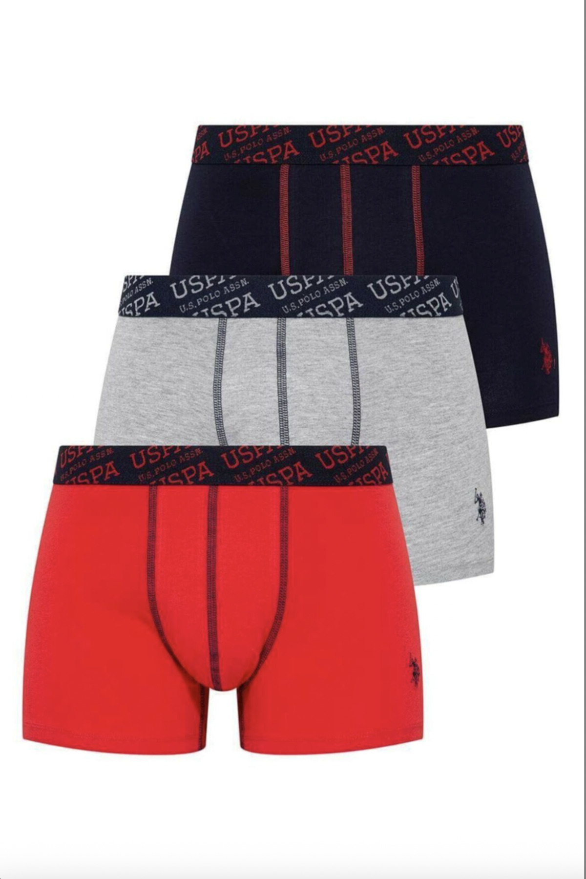 یو اس پولو ست باکسر مردانه دارای مجوز، USPA، بسته ۳ عددی