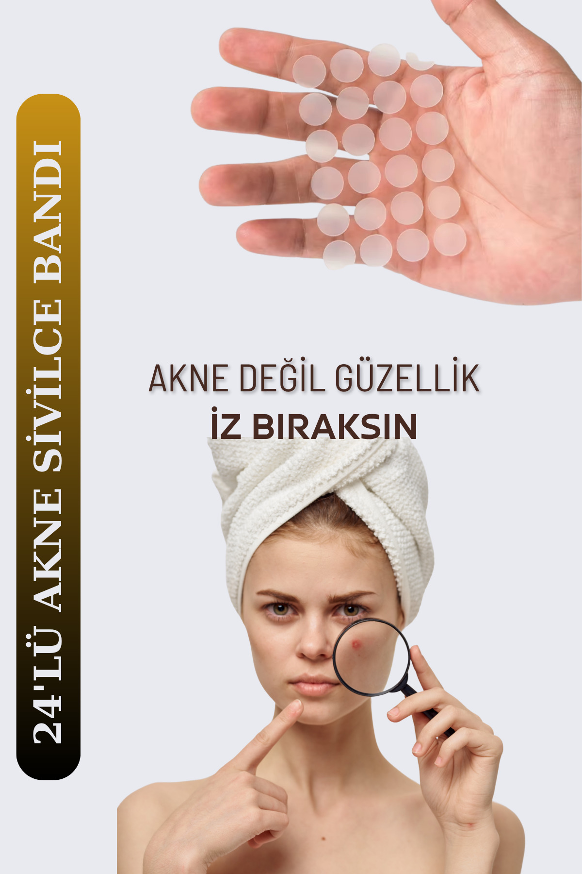 Uni zer 24 lü Akne Bandı Yüz Sırt Omuz Hidrokolloid Yama Acne Patch