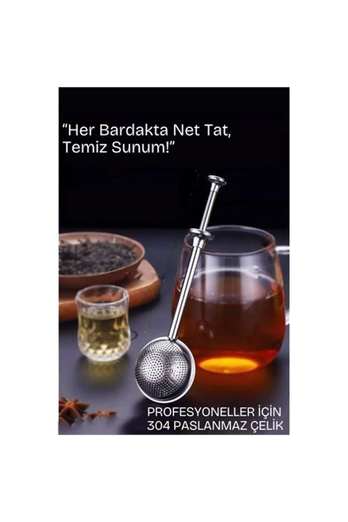 Ronanna BFS Bitki Çayı Süzgeci –Çay Demleme Aparatı Profesyonel 304 Paslanmaz Çelik