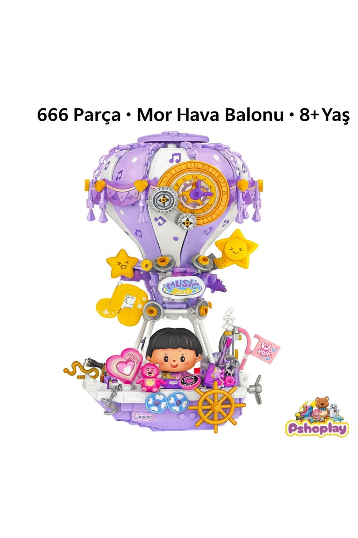 بادبادک هوایی بنفش – ست مینی بلاک ۶۶۶ تکه (سنین ۸ سال به بالا، اسباب‌بازی مدل کلکسیونی)