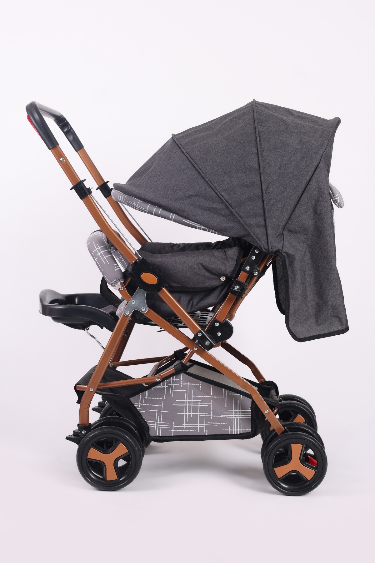 Jusso Dido Comfort Line Çift Yönlü Bebek Arabası Gri-Gold fotoğrafı 2 (önizleme)