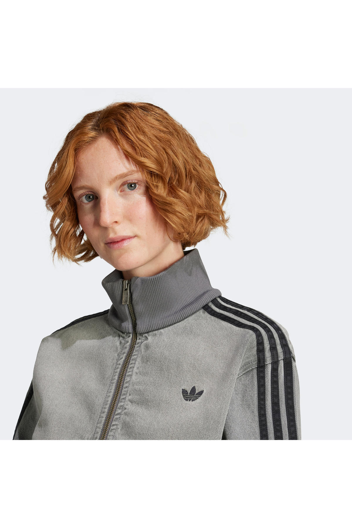 adidas  Adicolor Denim Kadın Gri Kot Hırka - Görsel 5
