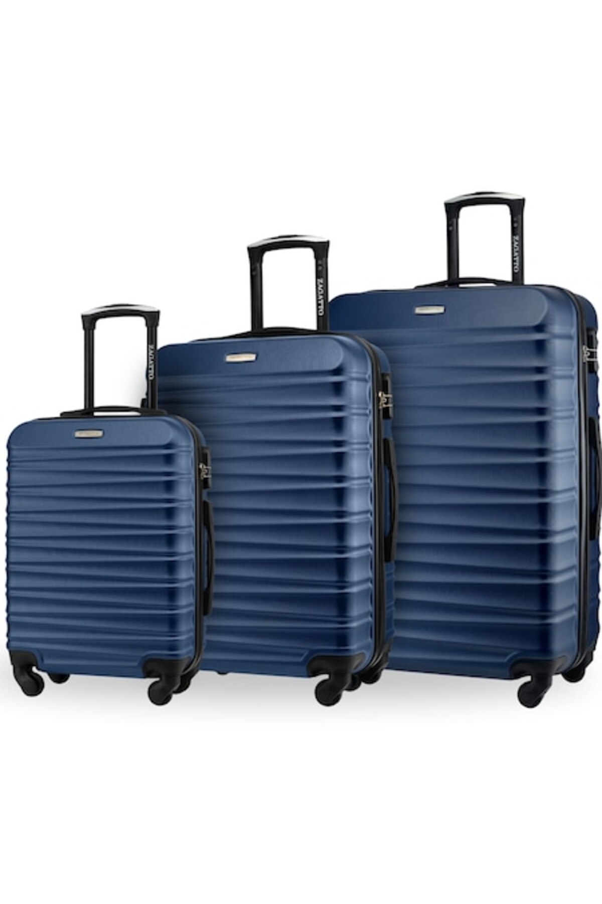 OEM Set 3 Cărucioare Pentru Vacanță, Zagatto , Albastru, Mărimi S-m-l, 55/65/75 Cm, 35/60/90 L, Cusături Făcute Manual Și În Carouri - L