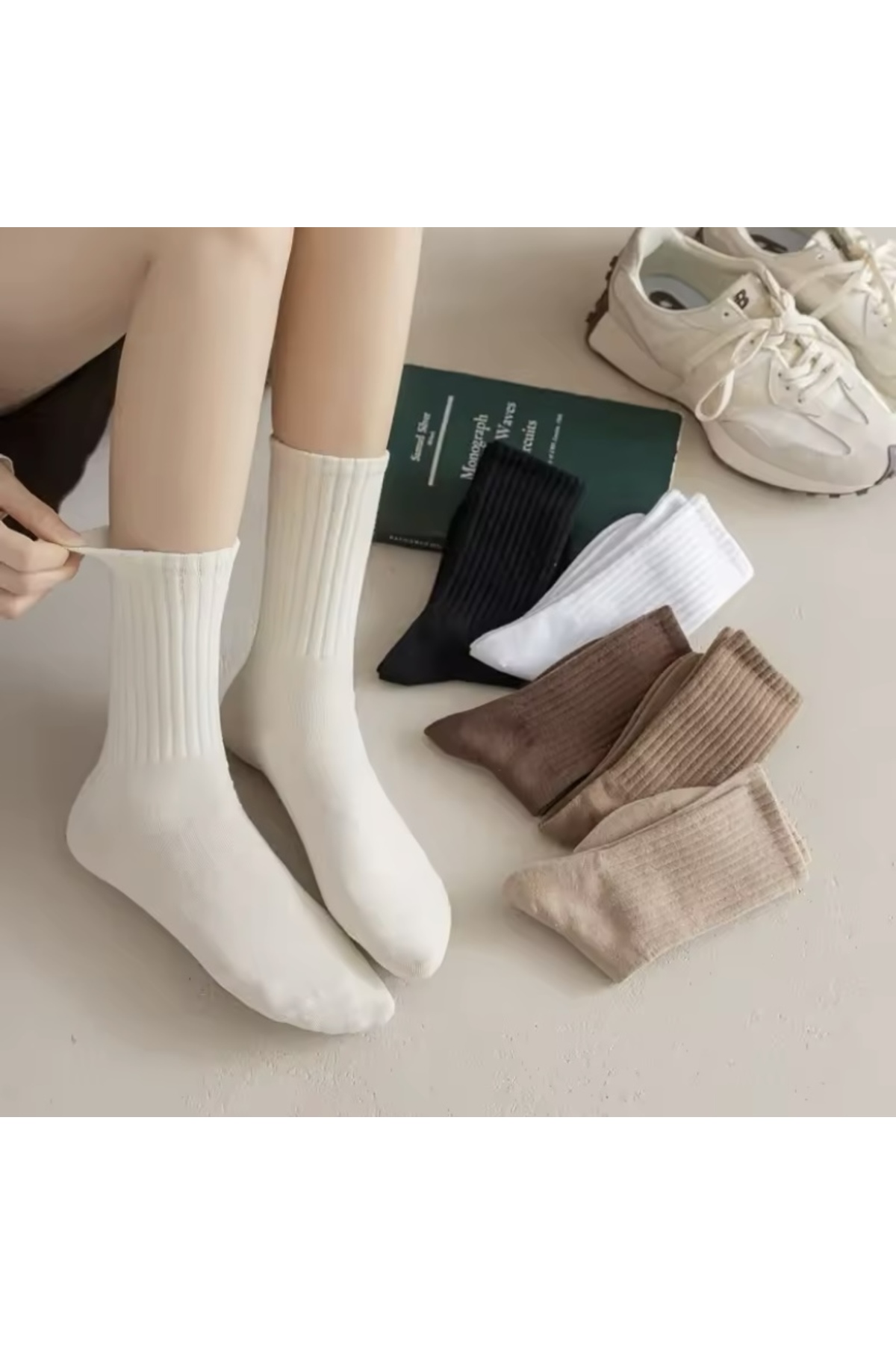 H&N Socks 6 Çift Ekonomik Paket Kadın Kolej Tenis Çorap görsel 4