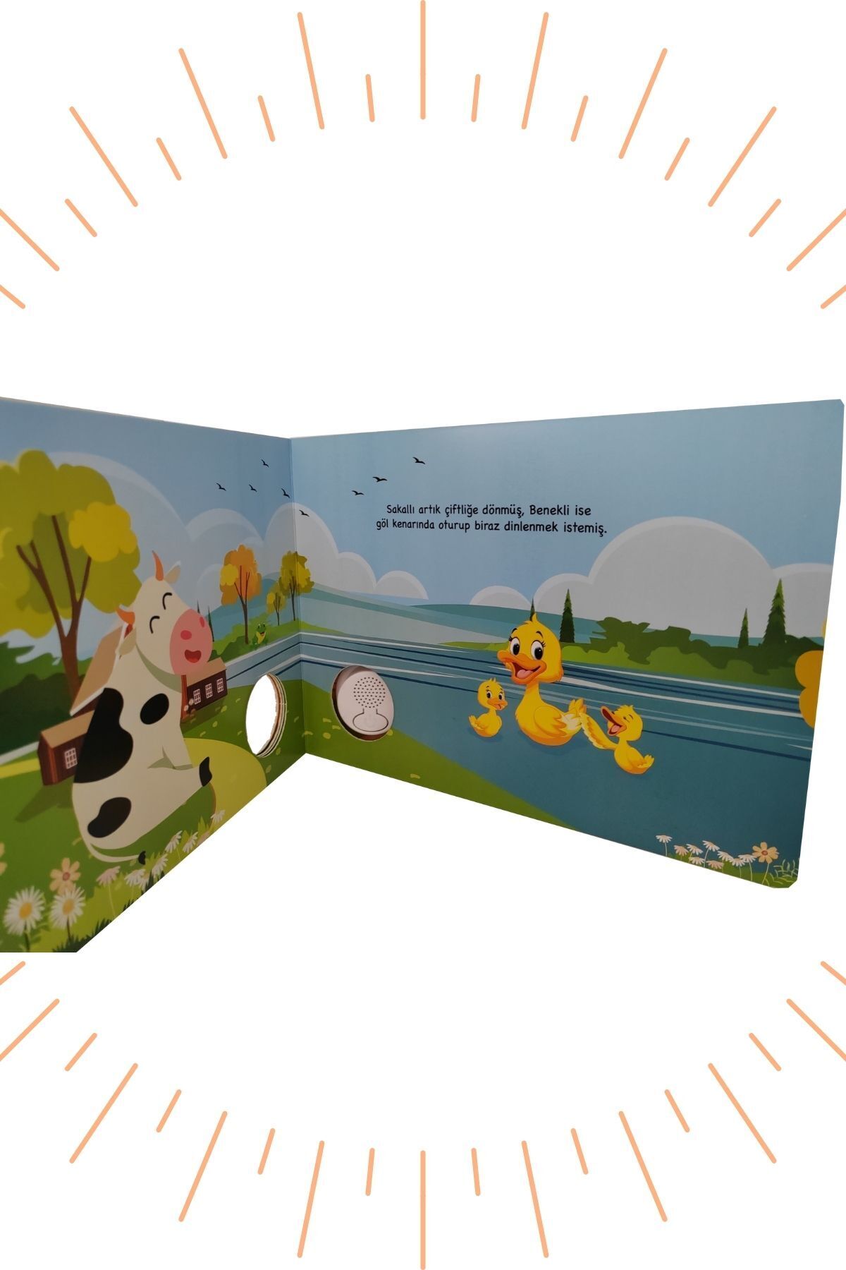 Kids Babies SESLİ KİTAP HAYVANLAR 3LÜ İNEK-FİL-AT fotoğrafı 4 (önizleme)