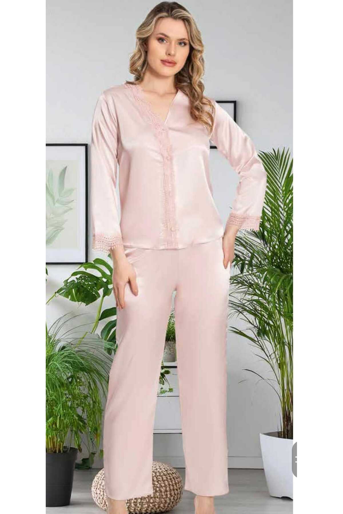 mdm style Kutulu Çeyizlik Saten Dantelli Altılı Set-355