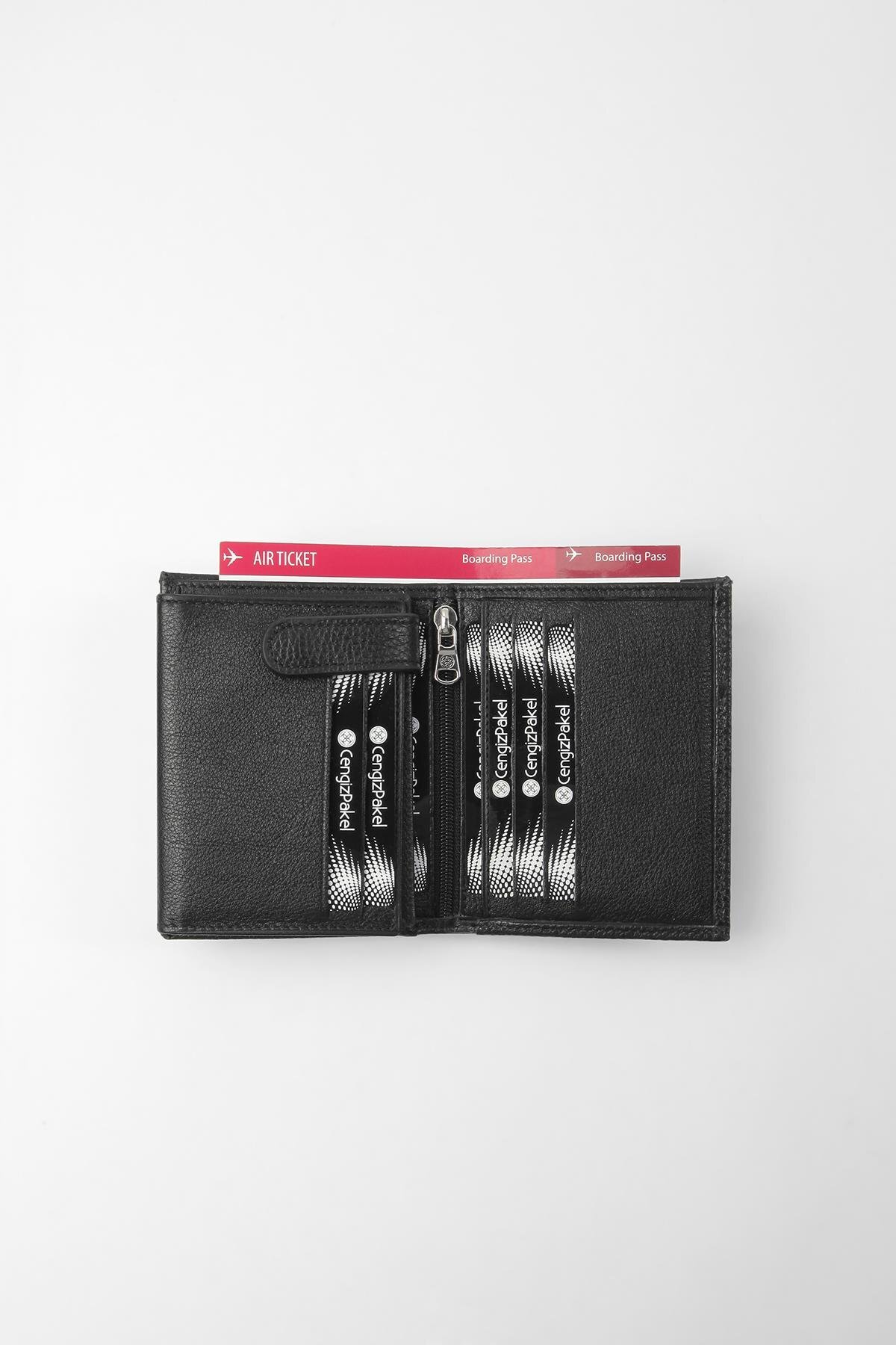 Cengiz Pakel  Hakiki Deri Erkek Cüzdan - 13764 - Siyah - Görsel 3