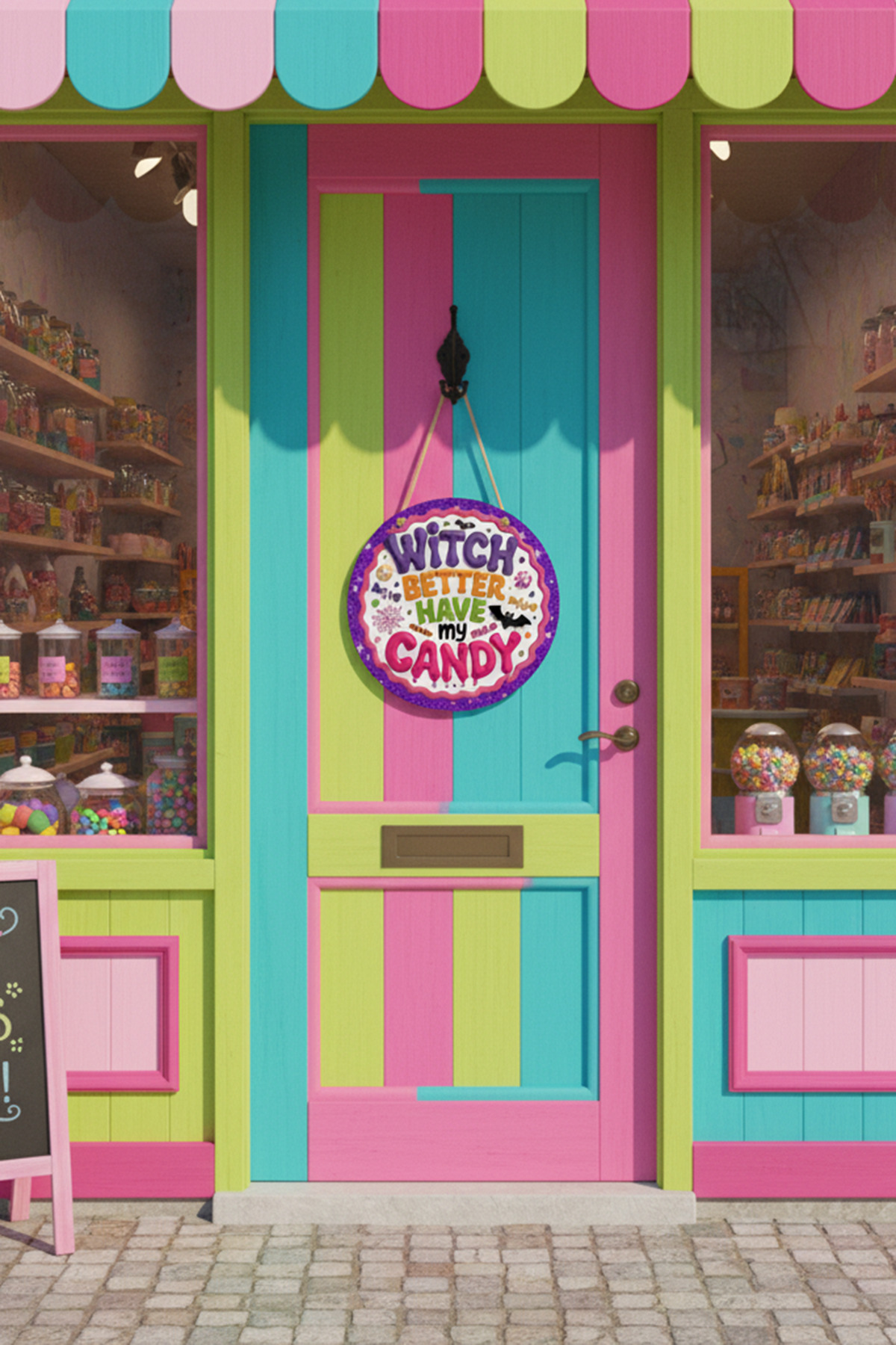 şeker candy temalı kapı süsü 2