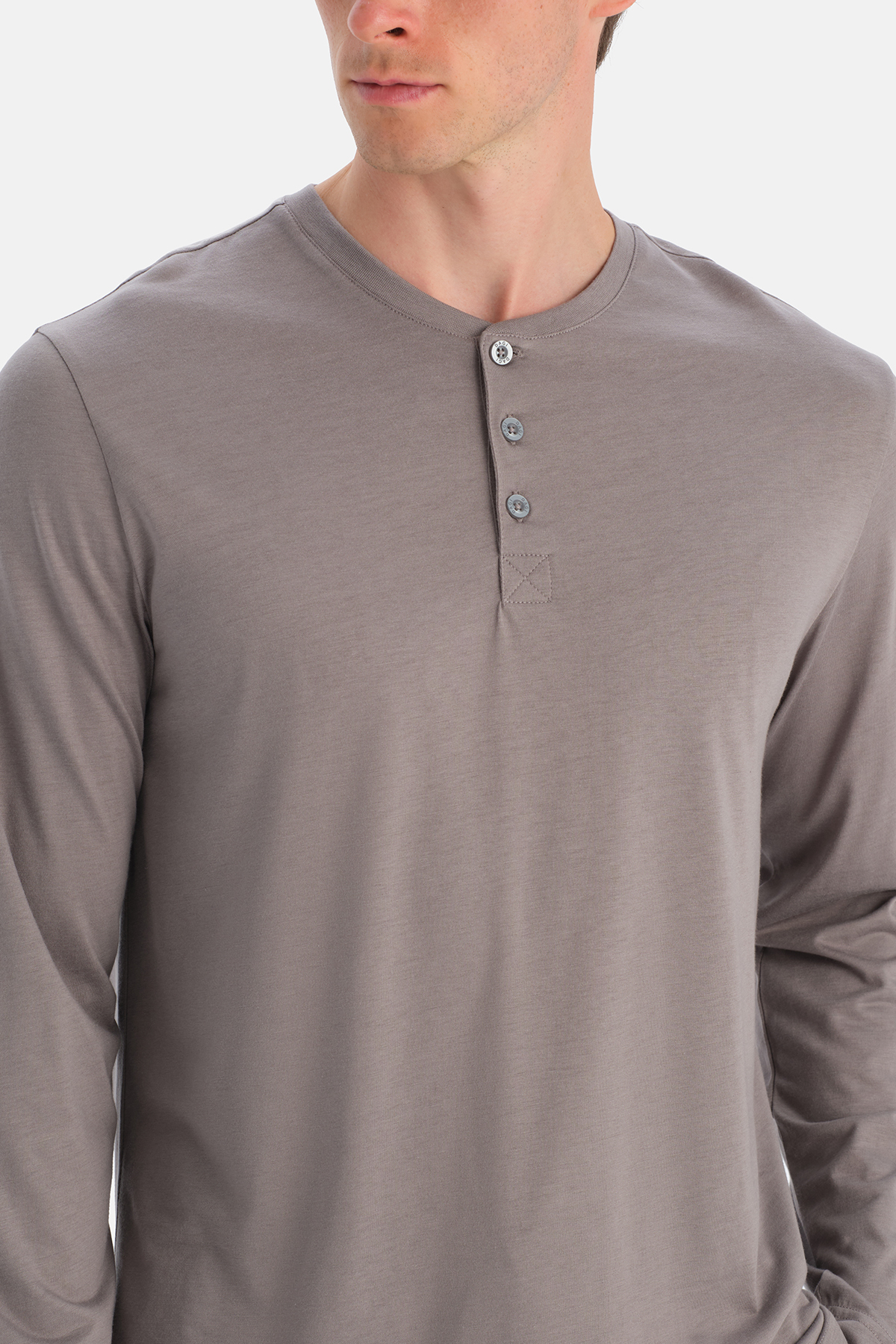 Eros  Gri Uzun Kollu Patlı Tişört Pantolon Takım - Görsel 5