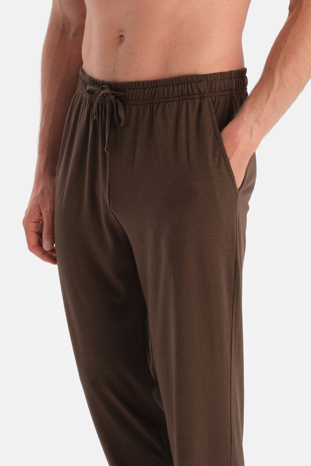 Eros  Gri Uzun Kollu Patlı Tişört Pantolon Takım - Görsel 6