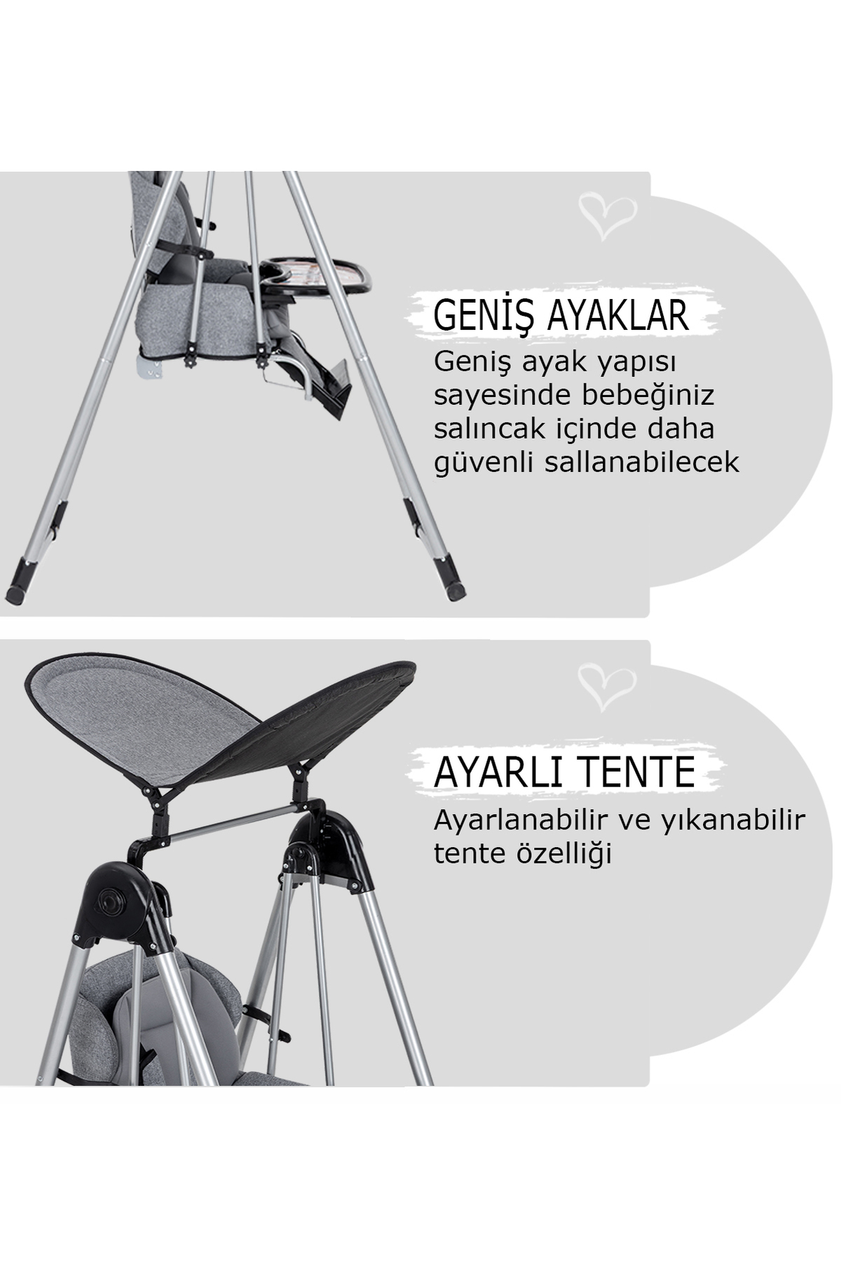 Baby Home 890 Dove Salıncak Bebek Salıncağı Çocuk Salıncağı Bebek Salıncakları fotoğrafı 5 (önizleme)