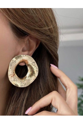 Egomera Çelik Metal Oval Küpe