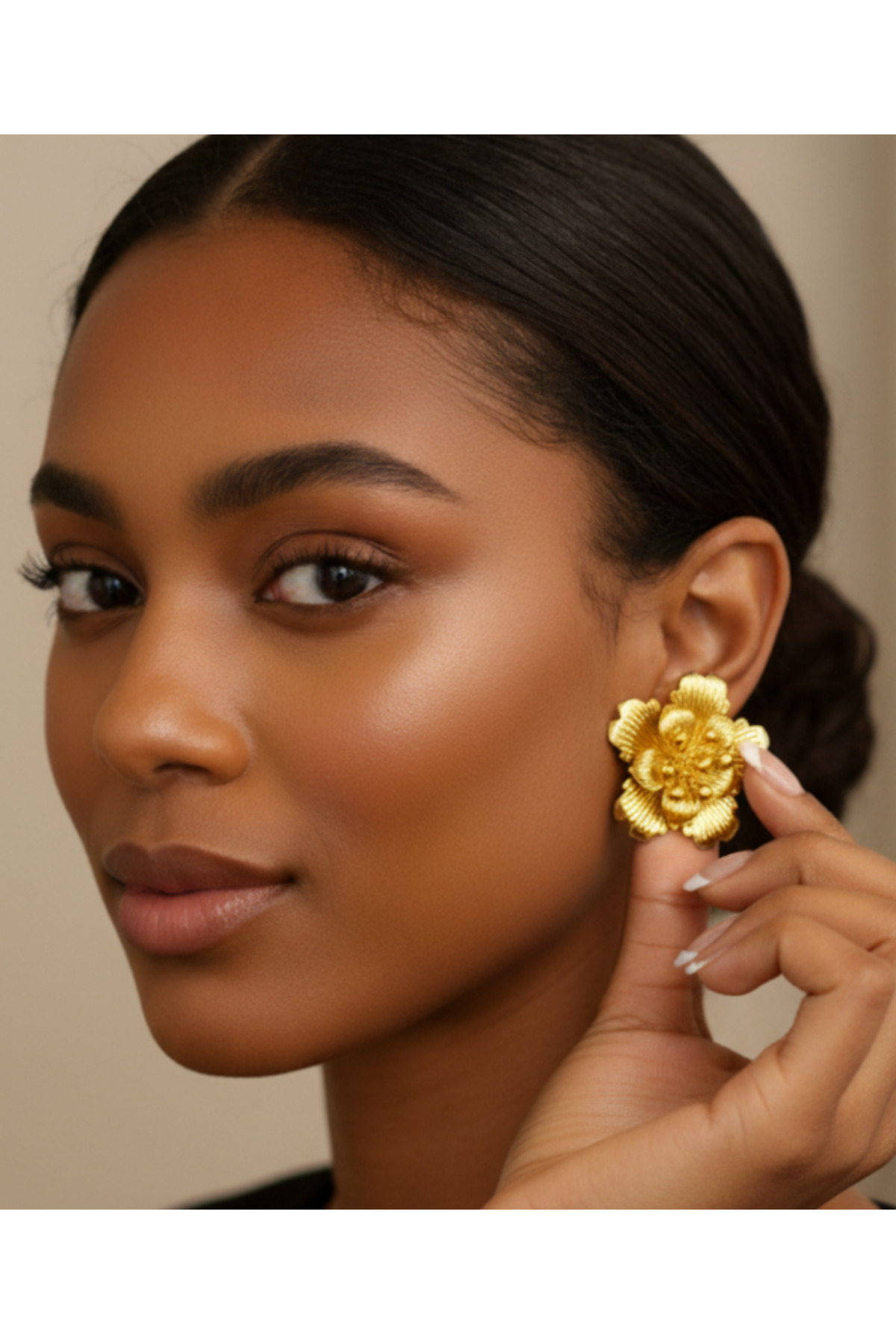 Çiçek Figürlü Küpe Aria Küpe Flower Küpe Günlük Küpe Hediye Küpe 2 Çift (GOLD - GÜMÜŞ)