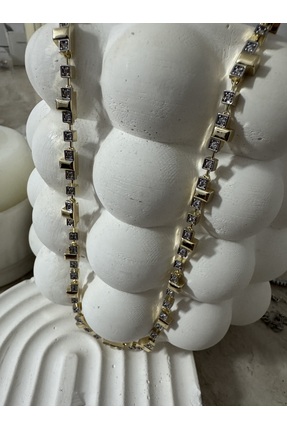 Rod Özel Seri Kare Taşlı Çelik Kolye