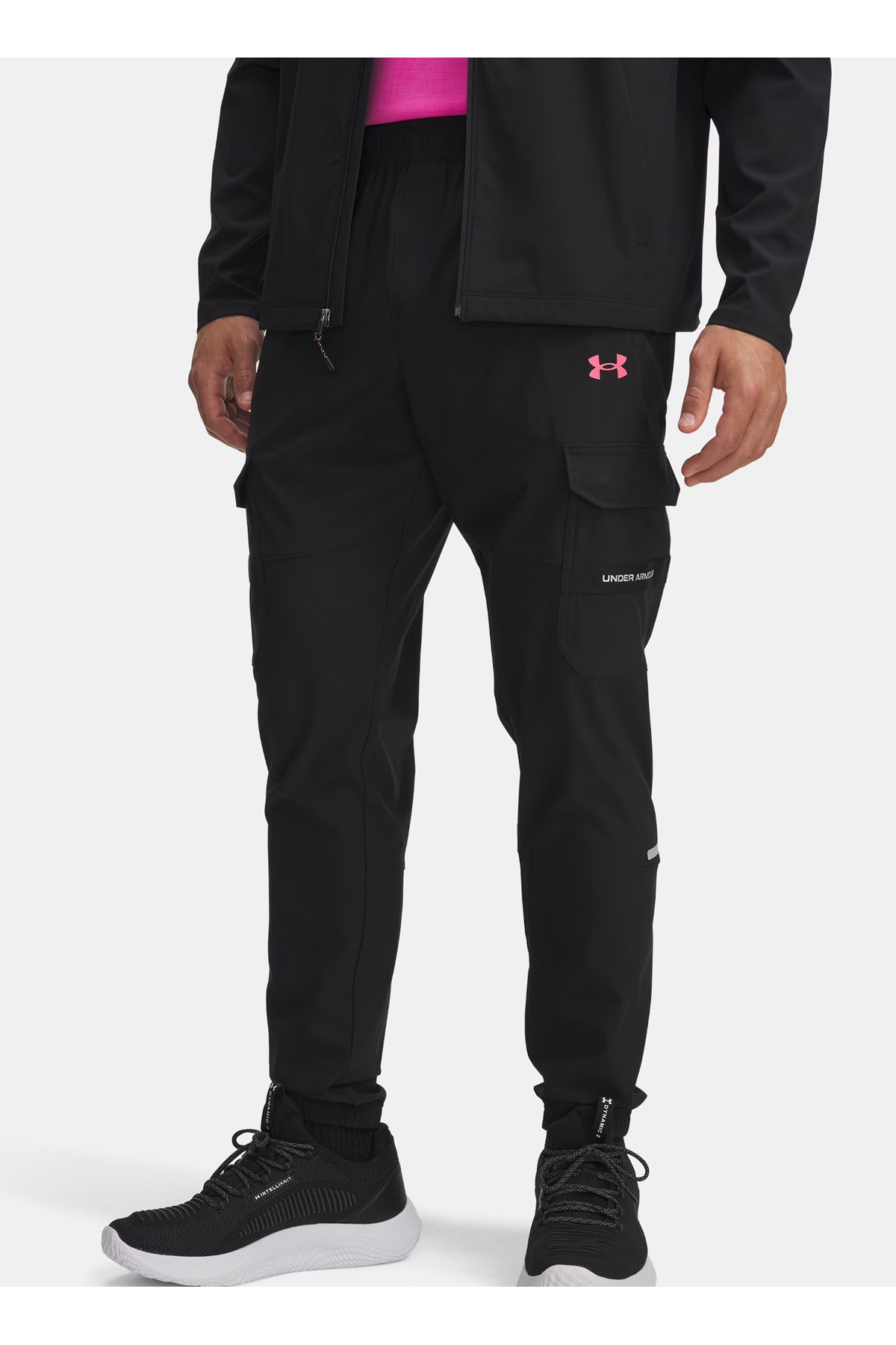 آندر آرمور شلوار ورزشی مردانه راسته معمولی، کمر معمولی، مشکی، مدل Tech Utility Woven P، کد 6004966-001-UA