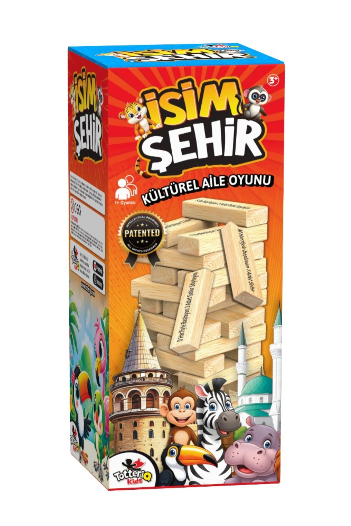 TOTTERİQ İsim şehir kültürel aile oyunu denge oyunu cezalı jenga