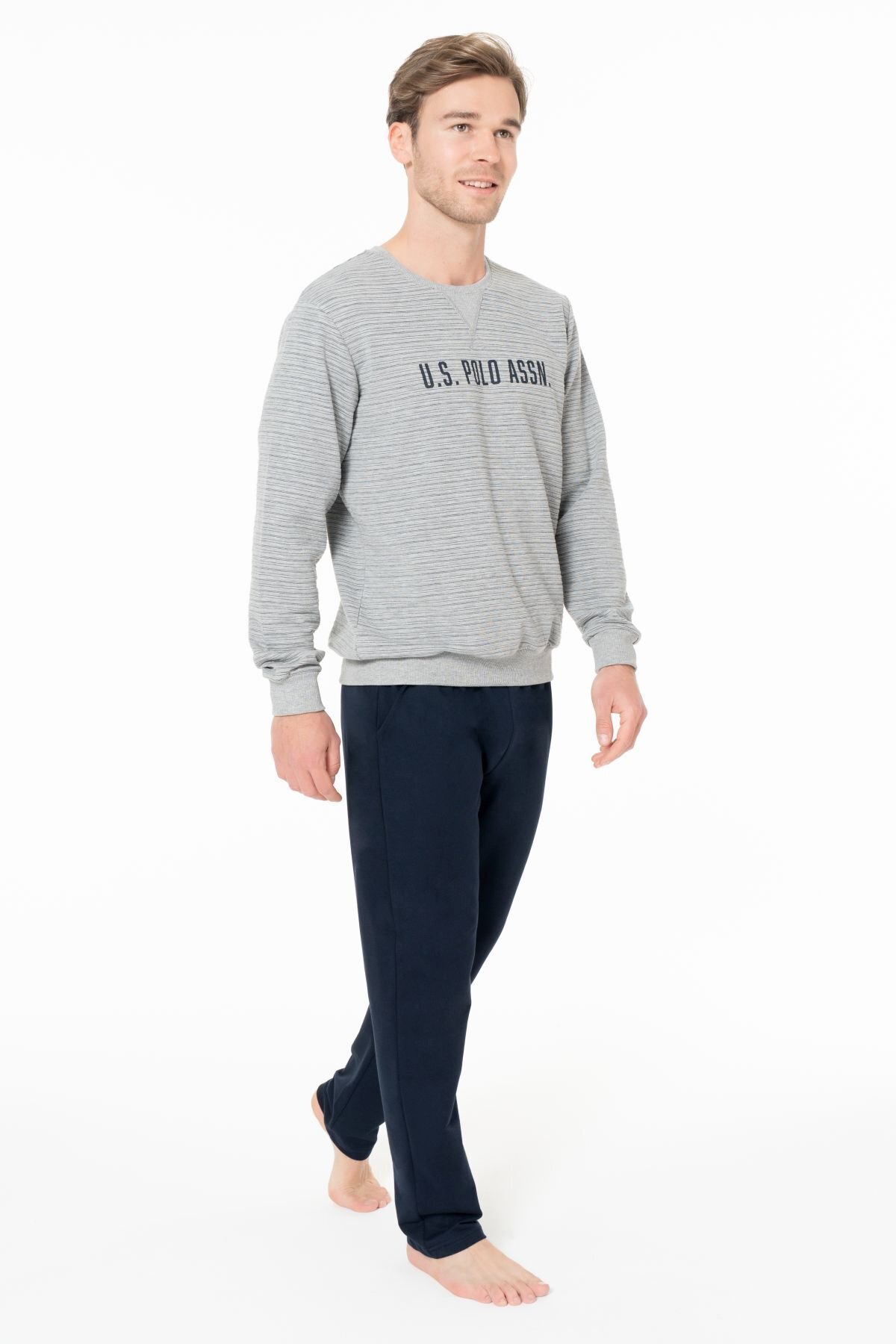 ست پیژامه و لباس خواب مردانه یقه گرد | یو اس پولو U.S. Polo Assn. USPOLO18934EKPT TR - تصویر 2