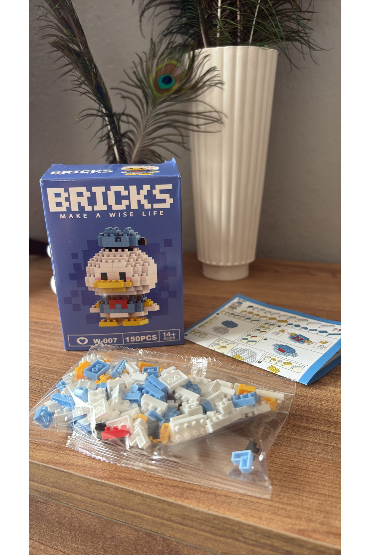 dileksepeti BRICKS Mini Blok Oyuncak – Mavi Ördek Modeli | 150 Parça | W-007