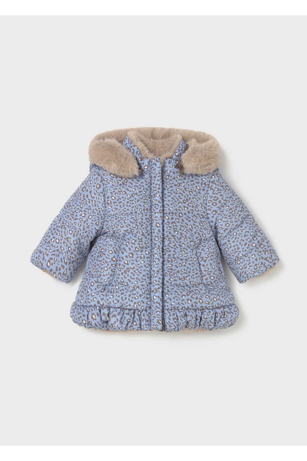 Mayoral Kız Bebek Çift Taraflı Peluş Mont 2404 fotoğrafı 2 (önizleme)