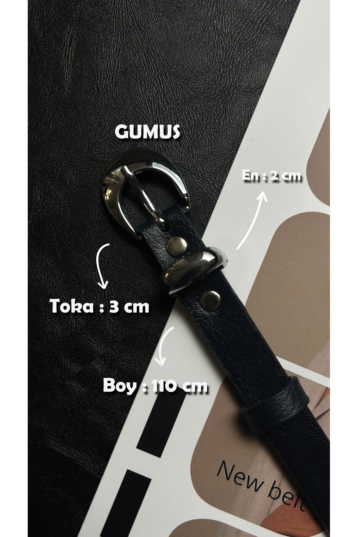 LİA KEMER  Takım Tokalı Klasik Gümüş Model Kadın Kemer Bel Kemeri Ceket Kemeri Elbise Kemeri Pantolon Kemeri - Görsel 3