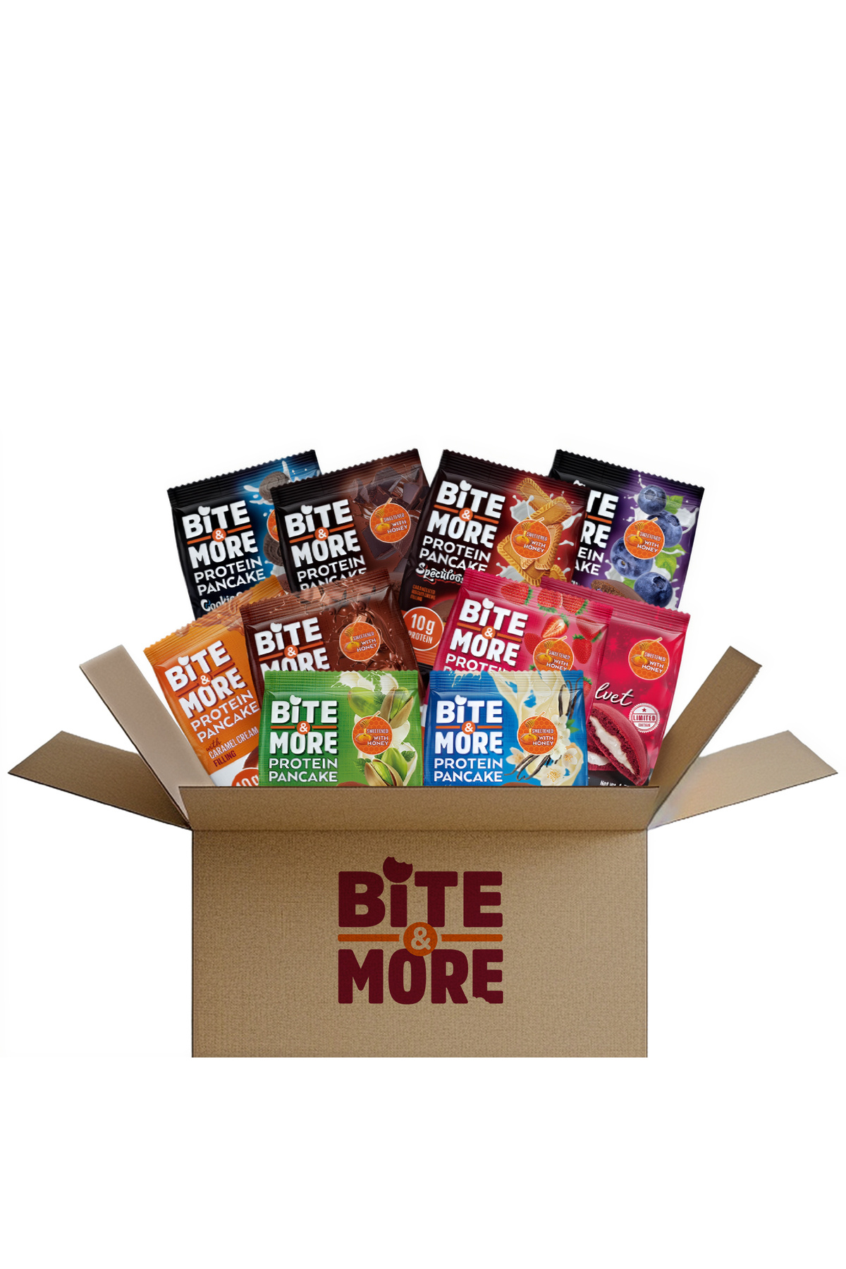 bite & more Yüksek Protein Pancake Deneme Paketi (50g x10 Adet)
