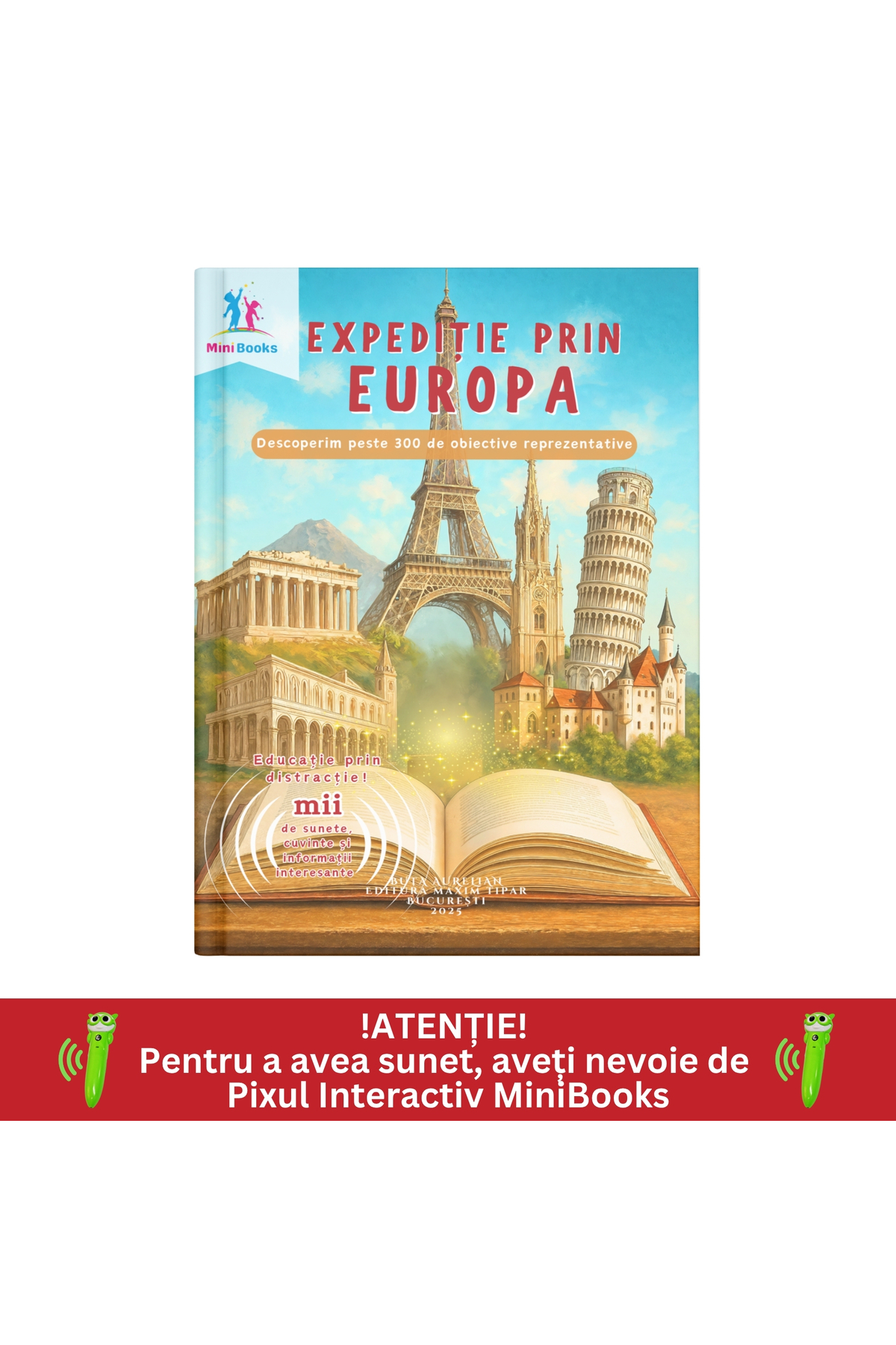 minibooks Carte interactiva cu sunete -Expeditie prin Europa- Descoperim pest...