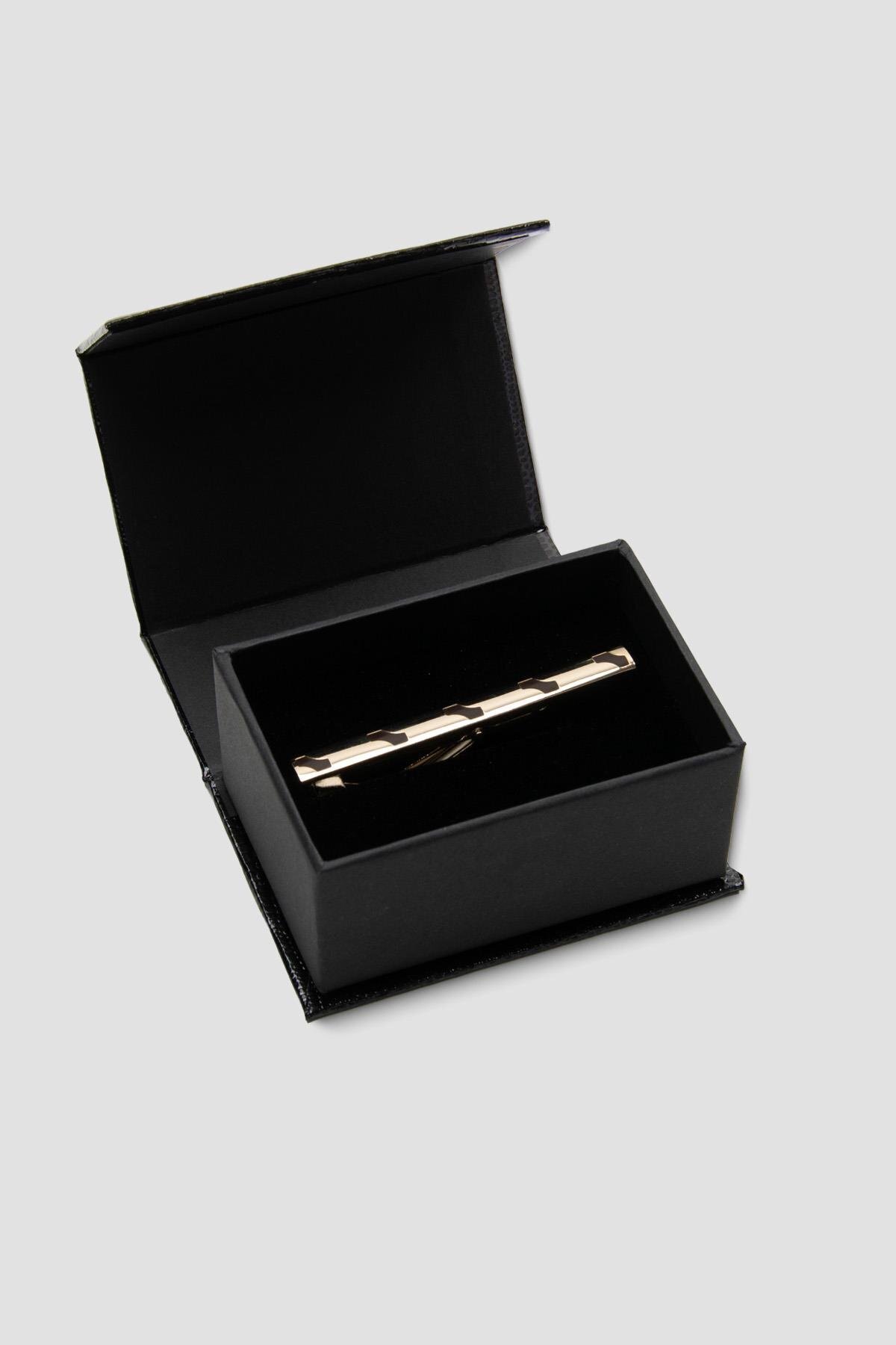 Abbate 98001 Gold Kahverengi Erkek Kravat İğnesi