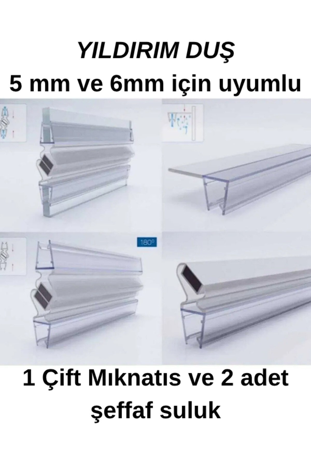 Shower Cabin Magnet 1 Set And 2 Shower Cabin Drinker Wick Height 190 Cm For Glass
