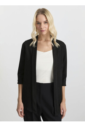Selen Standart Siyah Kadın Ceket 25KSL1550