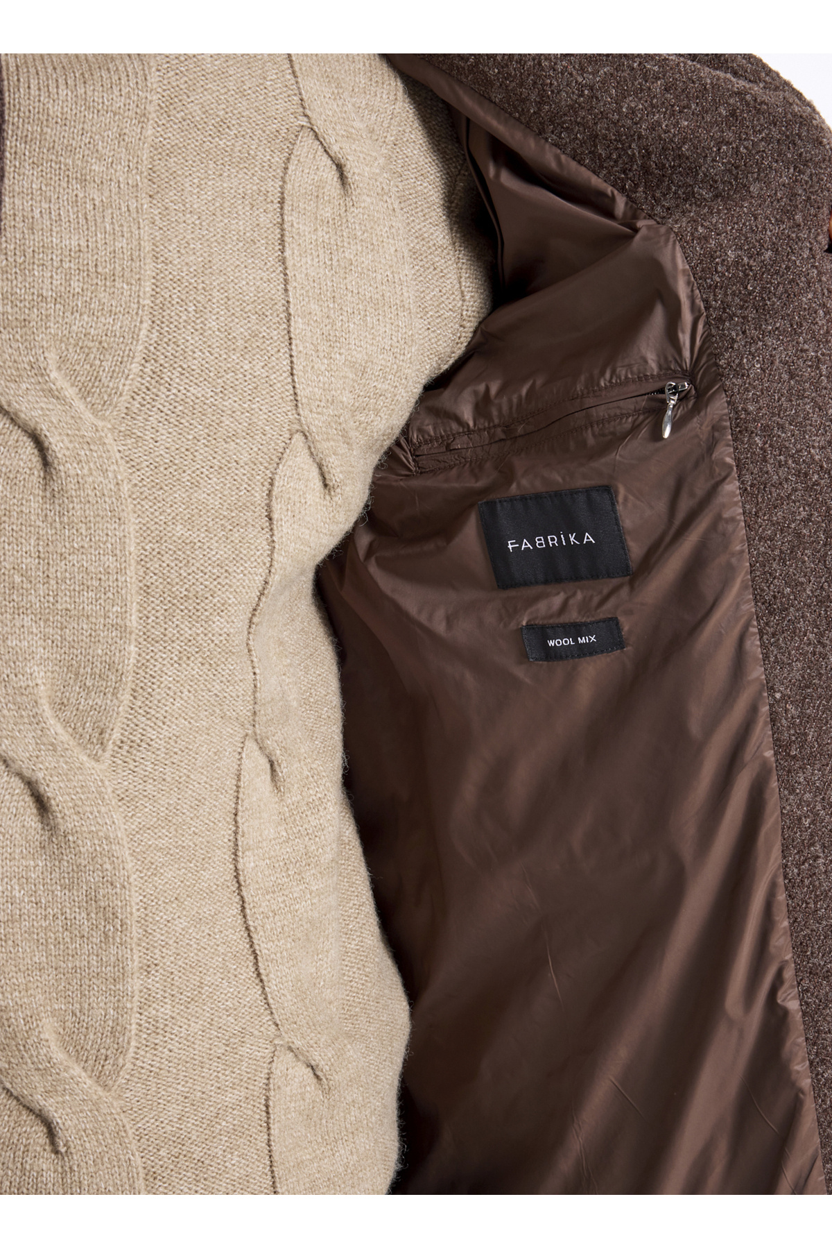 Fabrika Slim Fit Kahve Erkek Düz Ceket F5WM-CKT 2891 görsel 7