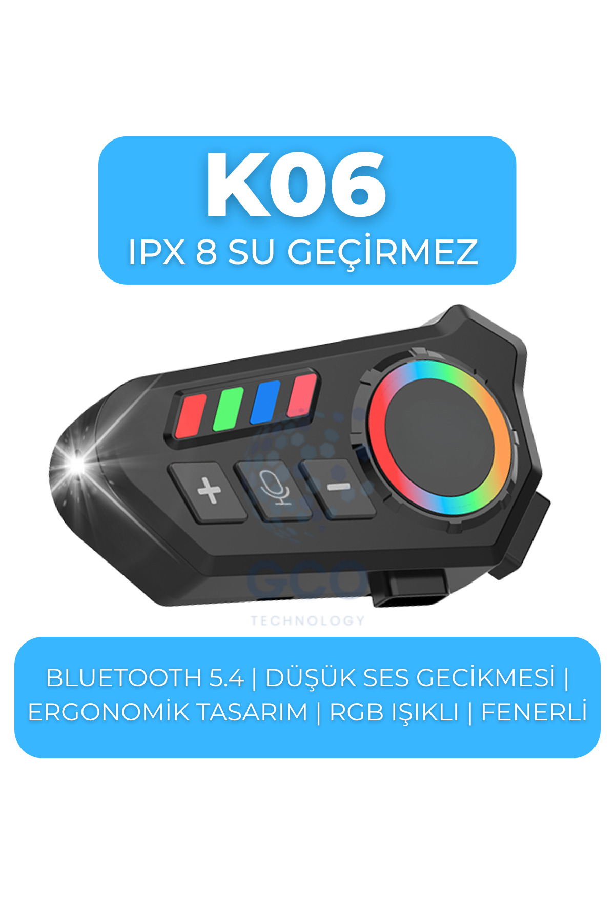 TİKWATCH K06 Kablosuz Motorcu Kulaklık interkom | Bluetooth 5.4