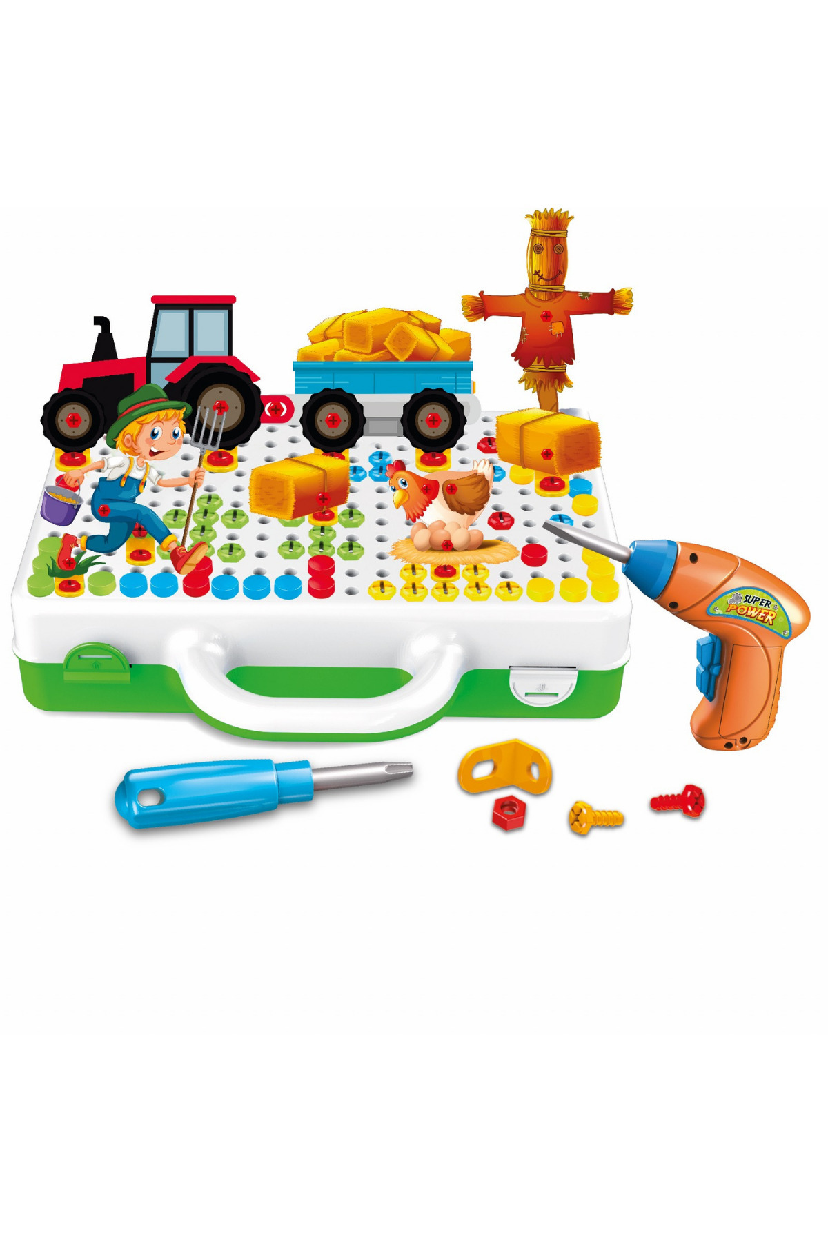 welcomein Oyuncak Eğitici Aktivite Mentossori 3D Eğitici Matkap