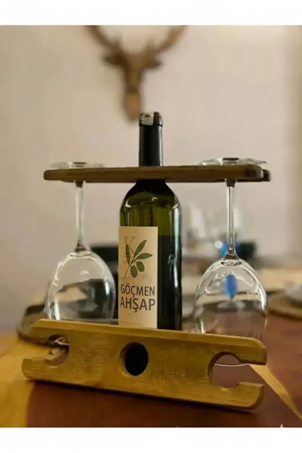 Empressco Ahşap Şişelik ve Kadehlik, şık ve doğal tasarım, kolay kullanım, kaliteli malzeme