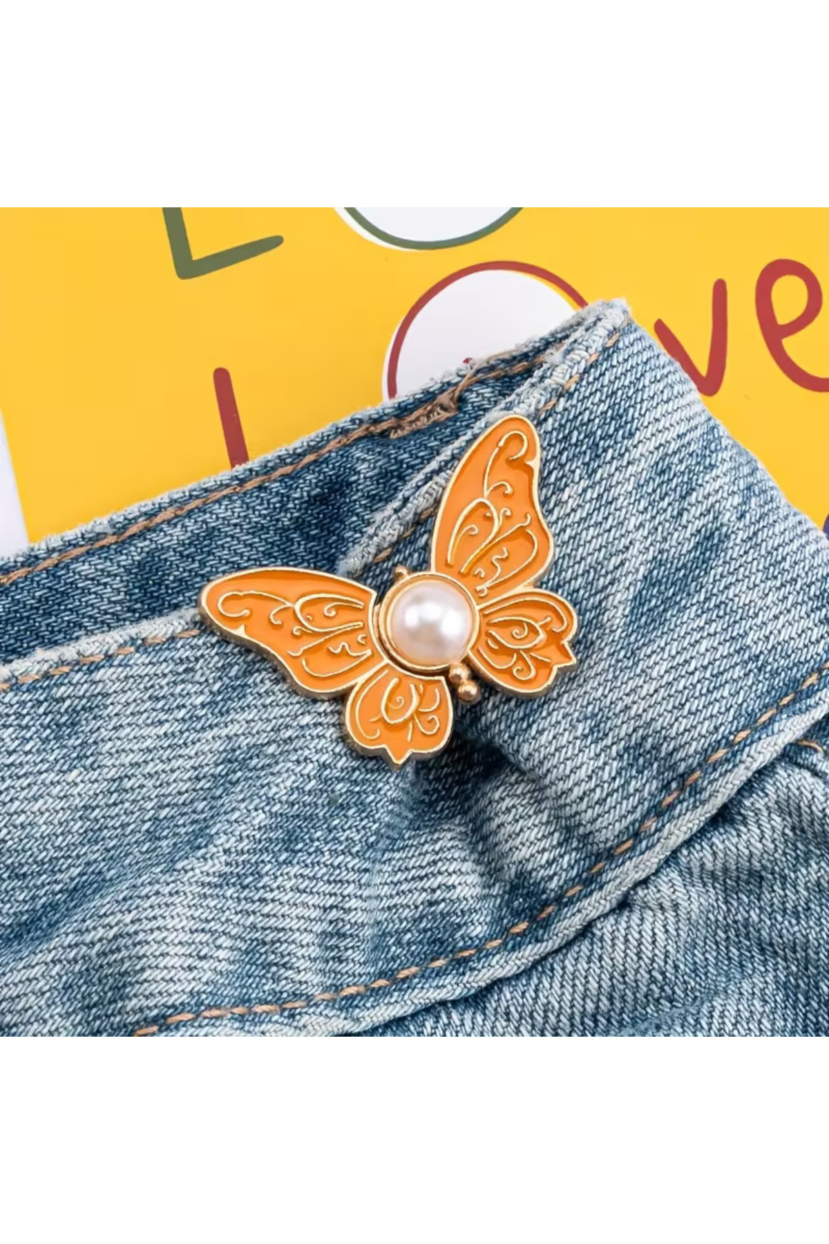 Colorful Butterfly Waist Narrowing Apparatus Clips Pants Waist Narrowing Brooch New Generation Belt