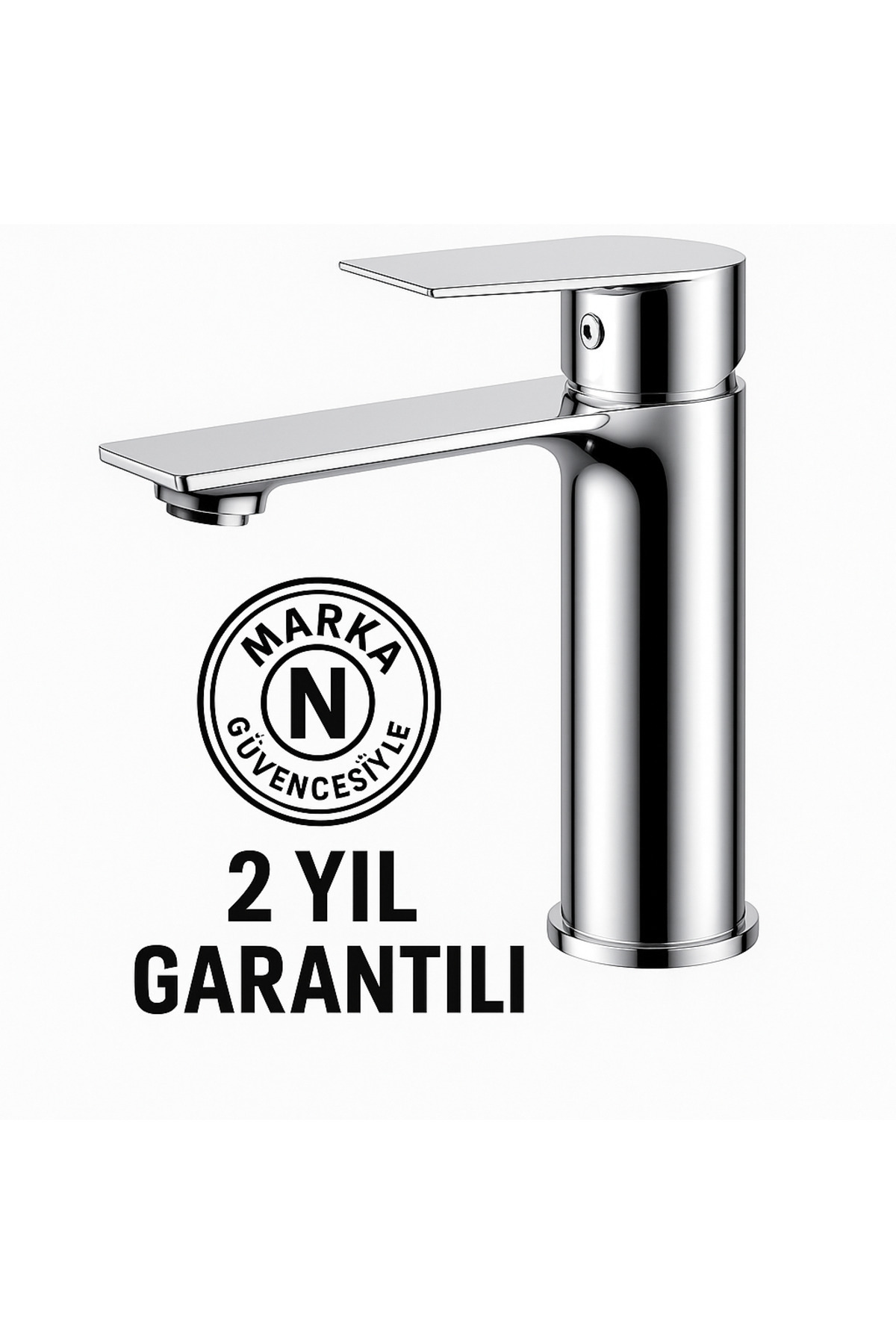 NOY Lavabo Bataryası – Krom Tek Kollu, Su Tasarruflu, Kartuşlu Banyo Musluğu | Modern ve Şık