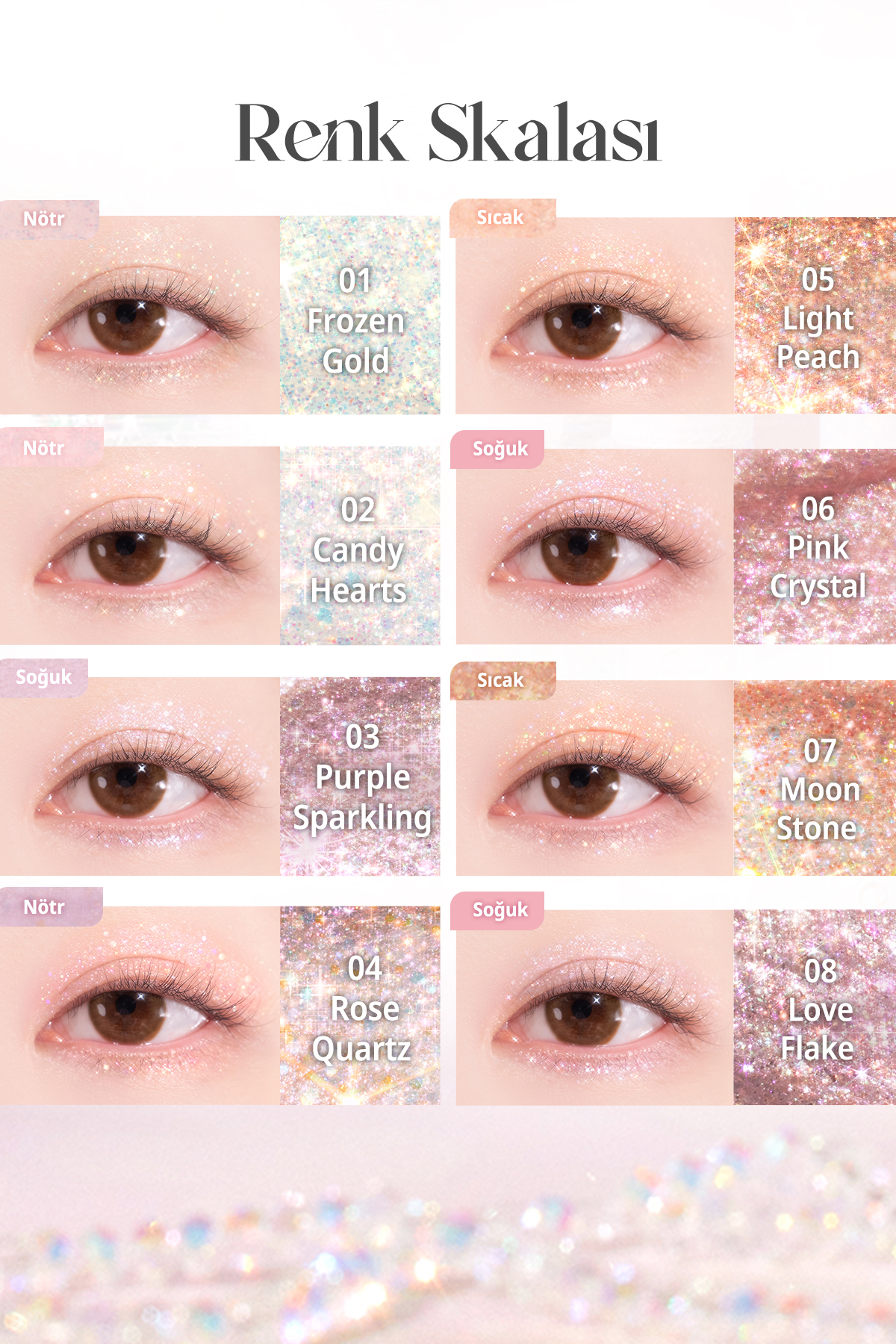 İnci Işıltılı Likit Glitter Starlit Jewel Liquid Glitter (#04 Rose Quartz) — صورتی 111644 — تصویر 5 از 9