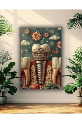 bds art sanatı evinize taşır Diş Kliniği Diş Temalı Dekoratif Cam Tablo