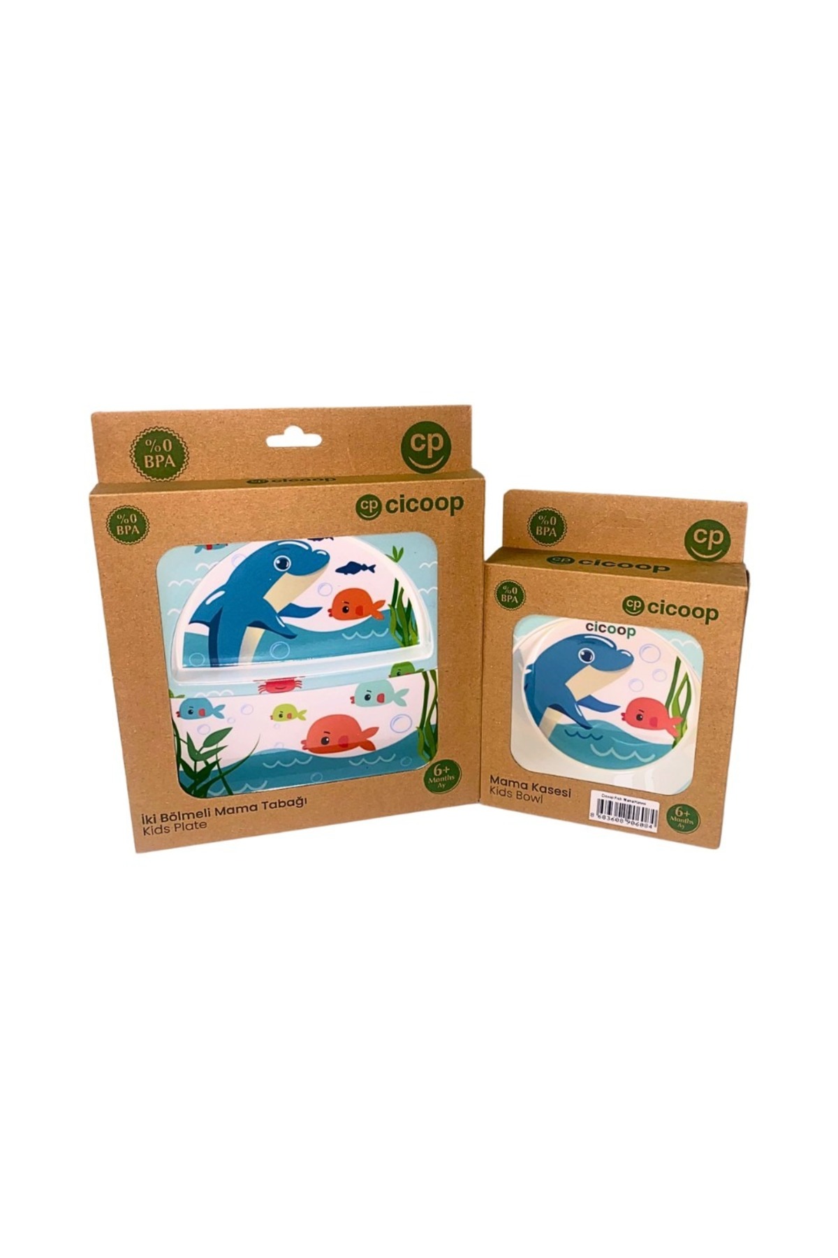 Jusso Cicoop Bebek Mama Tabağı 2'li Set Balık fotoğrafı 3 (önizleme)